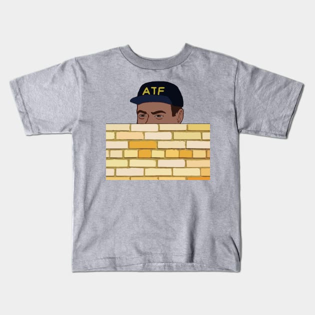 ATF Guy Fence Peeking - Meme, Gun Rights Kids T-Shirt by SpaceDogLaika